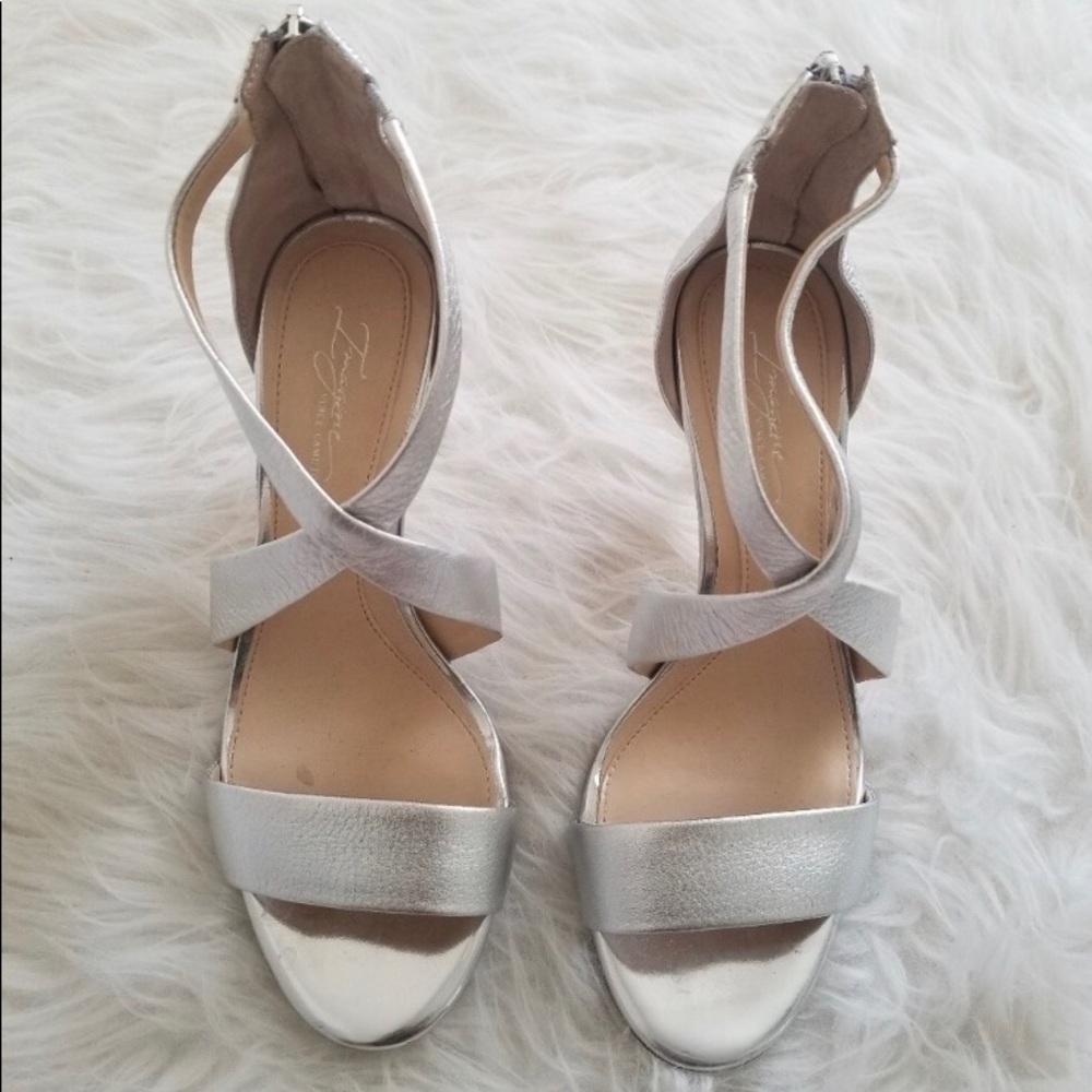 Vince Camuto silver heels
